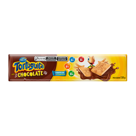 Bisc rech tortuguita 130g chocolate quad
