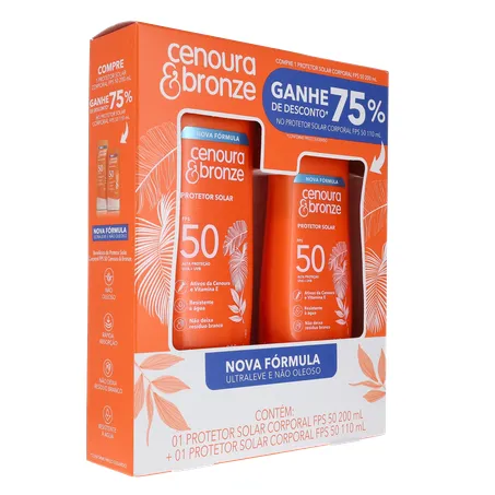 Protetor solar corporal cenoura e bronze 360-32