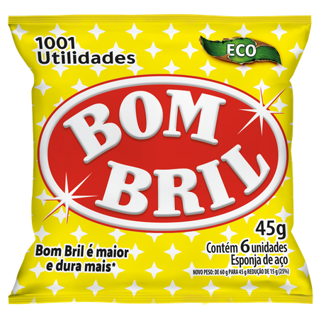 Esponja de aço bombril eco pacote c/6uni