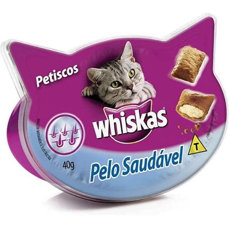 Petisco whiskas pelo saudavel 40g