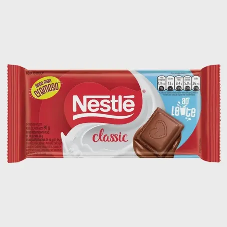 Choc nestle 80g classic ao leite