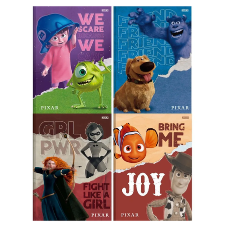 Caderno sao domingos pequeno capa dura 80 folhas pixar brochura