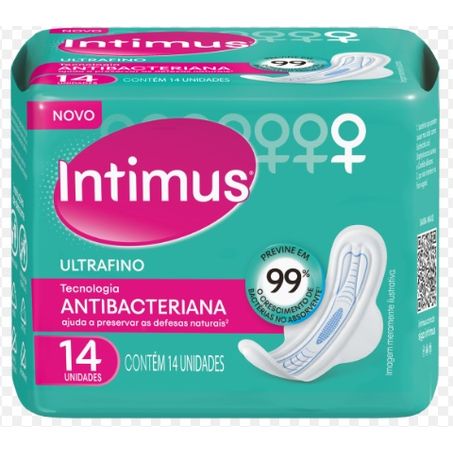 Absorvente ultra antibacteriano intimus c/14