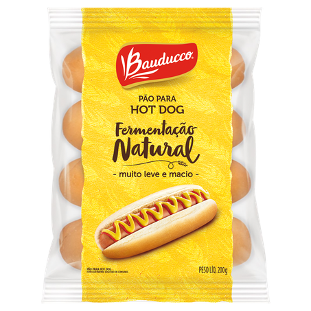 Pão hot dog bauducco 200g