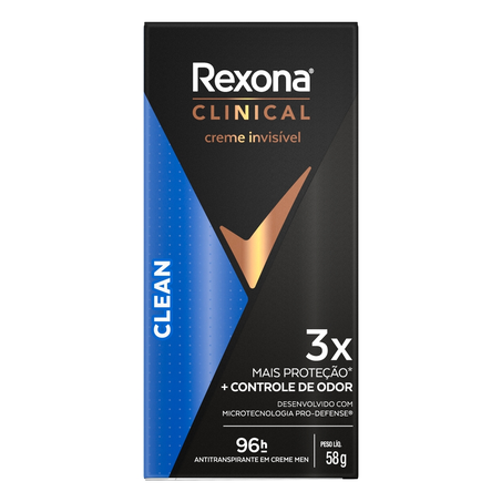 Desodorante em Creme Rexona Clinical Clean 58g 360-5