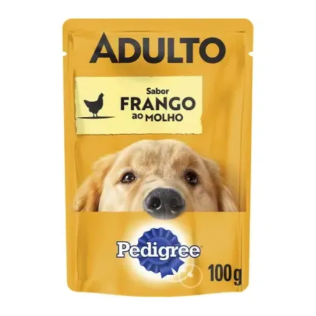 Racao pedigree molho frango ad.100g