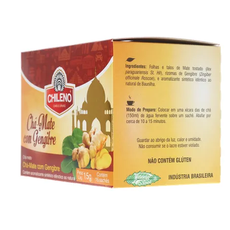 Cha chileno mate c/gengibre 15g 360-6