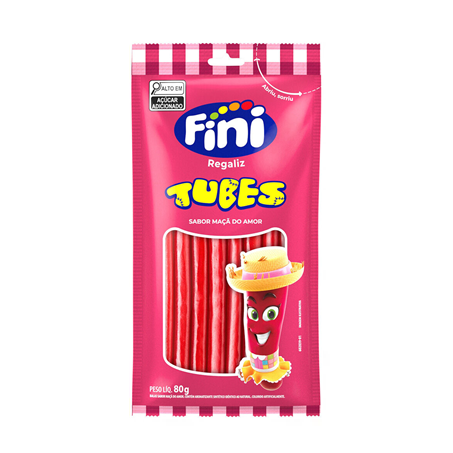 BALA FINI TUBES MAÇÃ DO AMOR 80G