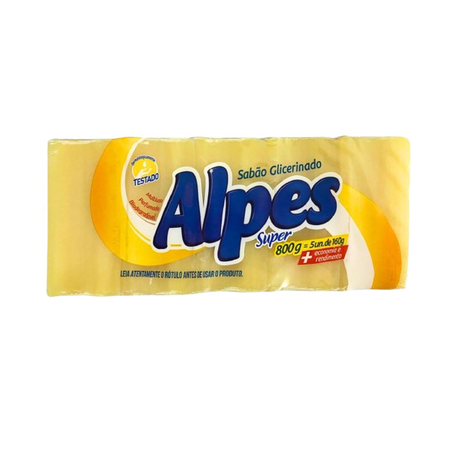 Sabão em pedra Alpes 160g- Super - Com 5 Unidades