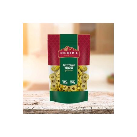 Azeitona verde fatiada pouch incotril 120g