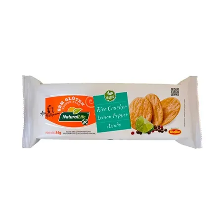 Snack Natural Rice Crack Vegano Lemon Pepper 84g