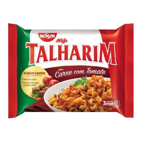 Macarrão instantâneo nissin talharim carne tomate 99gr