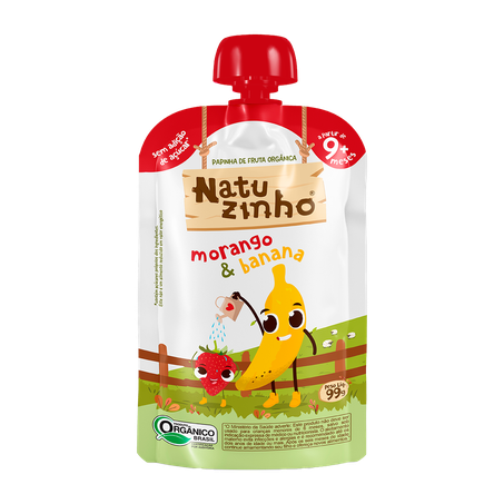 Papinha Natuzinho de Morango e Banana Orgânica 99g