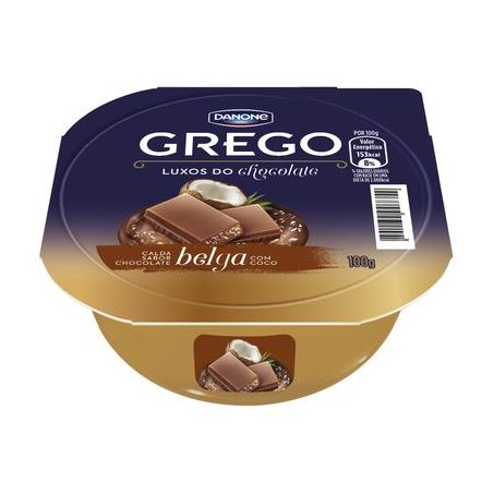 Iogurte Grego Danone Chocolate Belga com Coco 100G