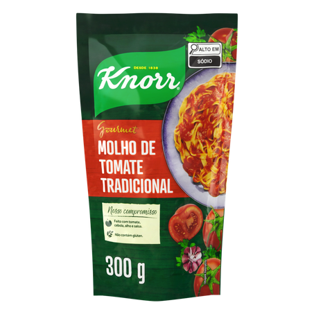Molho de Tomate Tradicional Gourmet Knorr Sachê 300g