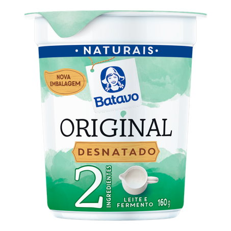 Iogurte Desnatado Original Batavo Copo 160g