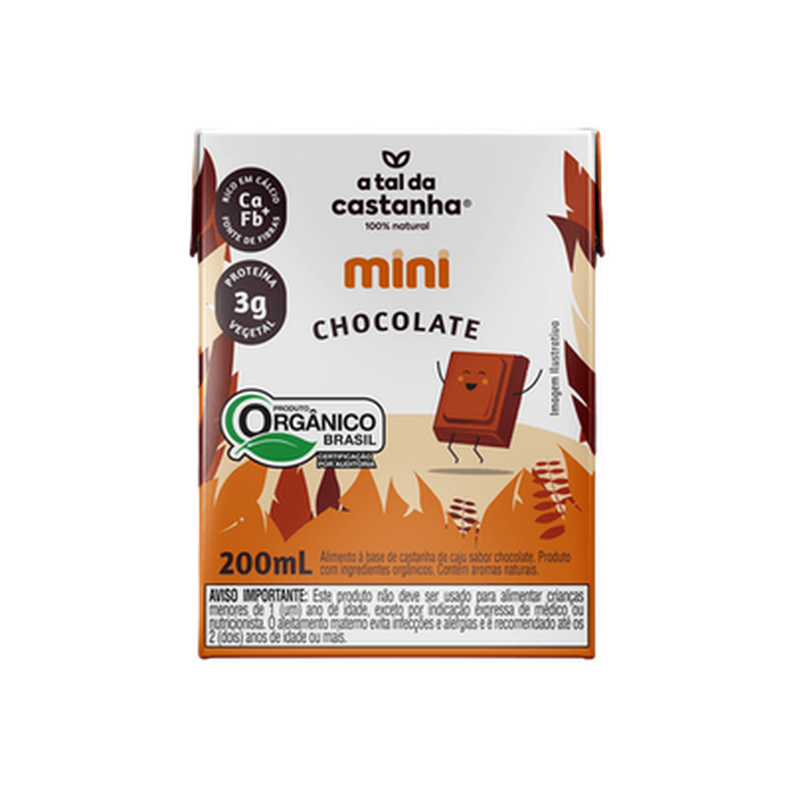Bebida Castanha Mini Chocolate Tal da Castanha 200ml