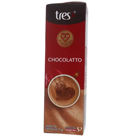 Cápsula 3 Corações Chocolate C/10 110g 360-1