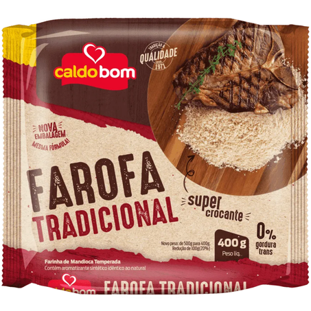 Farofa caldo bom 250gr mandioca tradicional