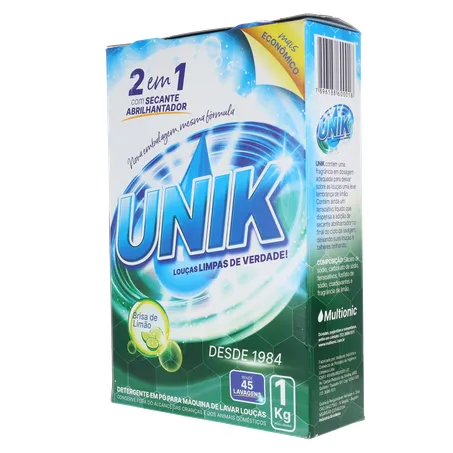 Detergente em Pó Unik Para Máquina de Lavar Louça Limão Embalagem 1KG 360-4