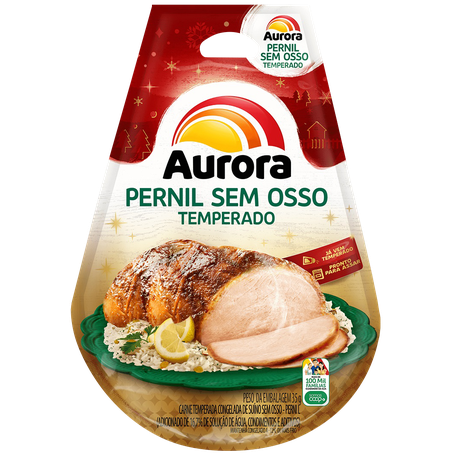 CARNE SUÍNA PERNIL TEMPERADO SEM OSSO AURORA PACOTE KG