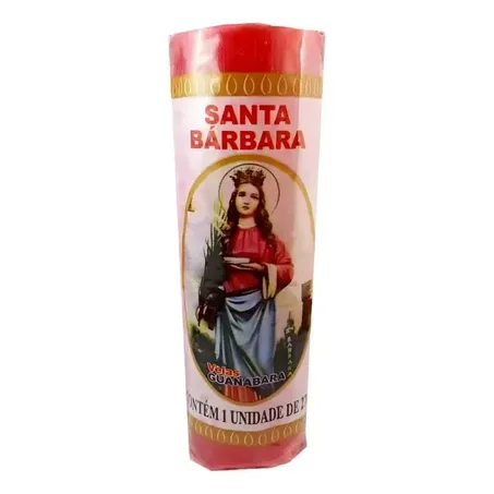 Vela Guanabara N06 1un Santa Barbara Votiva Amarela
