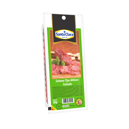 Salame milano santa clara 100g fatiado