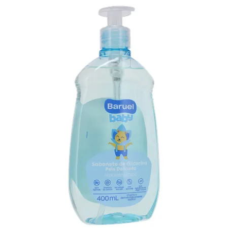 SABONETE LÍQUIDO INFANTIL BARUEL BABY PELE DELICADA PUMP 400ML 360-34