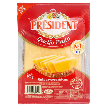 Queijo Président Prato Fatiado 150G