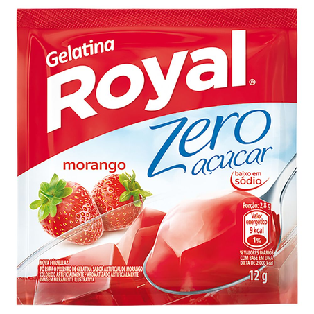 Gelatina de Morango Zero Açúcar Royal 25G