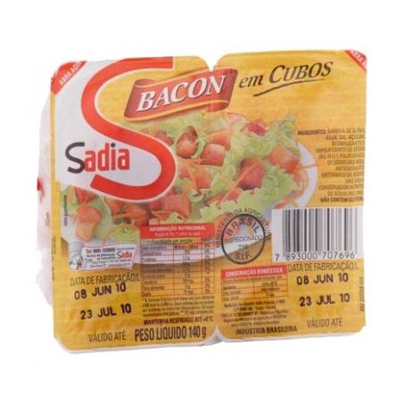 Bacon sadia 140g cubos