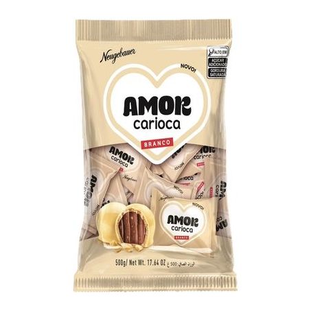 Bombom Branco Amor Carioca Pacote 500g