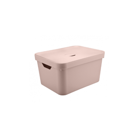 CAIXA OU ORGANIZADORA CUBE COM TAMPA ALTA ROSA 32L