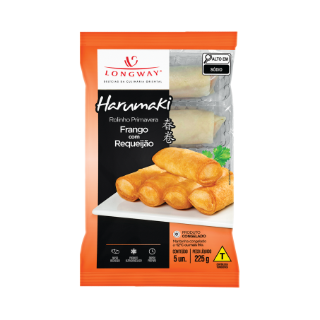 Rolinho harumaki long way frango com requeijão 225g