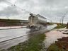 Chuva provoca transtornos em trecho na SC-163 em São Miguel do Oeste