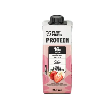 Bebida Plant Power Protein 250ml Banana Com Morango