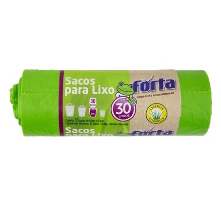 Saco p/lixo em rolo 30l essencia de citronela forta c/30un
