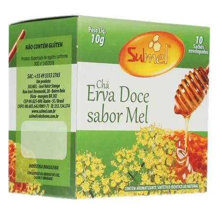 Cha sulmel erva doce mel 10g 360-32
