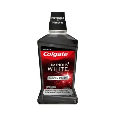 Enxaguante Bucal Colgate Total 12 Luminous White Carvão Frasco 500ml