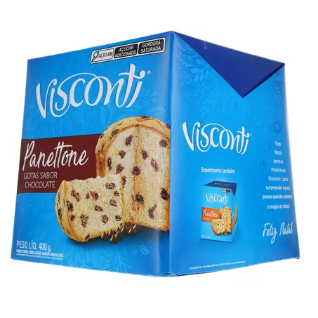 Panettone Visconti Chocolate Caixa 400gr 360-4