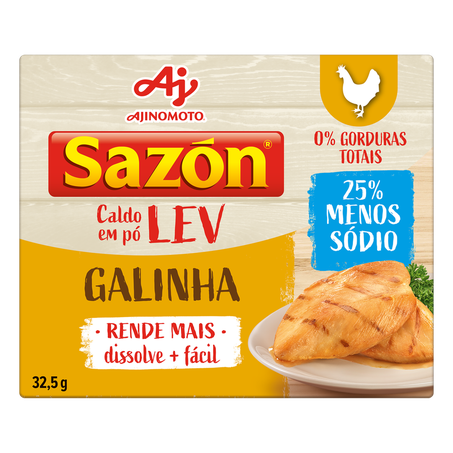 Caldo sazon lev galinha po 32.5 gr