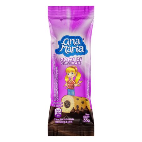 BOLO BAUNILHA COM GOTAS DE CHOCOLATE RECHEIO CHOCOLATE ANA MARIA