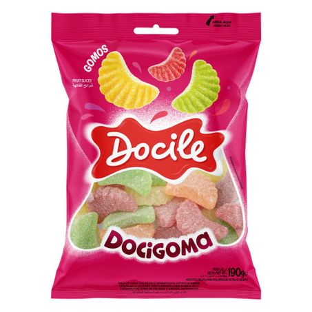 Goma docile gomos frutas 190 gr