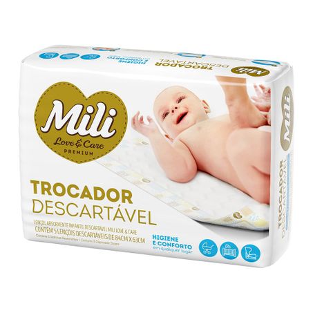 Lençol Absorvente Mili Protect C/5 85x64cm