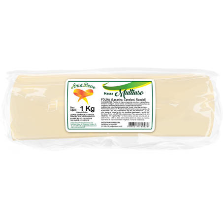 Massa para Pastel Ama Bene 1kg - Rolo