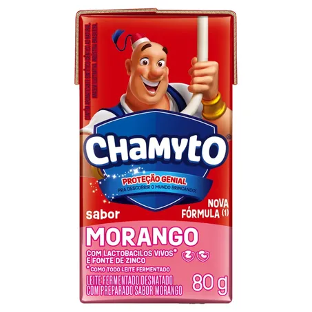 Leite fermentado chamyto 480g morango