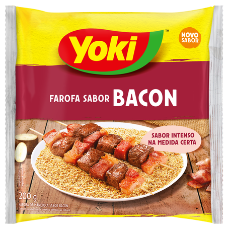 FAROFA DE MANDIOCA YOKI SABOR BACON 200G