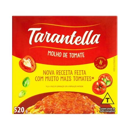 Molho de Tomate Tarantella Peneirado Caixa 520G