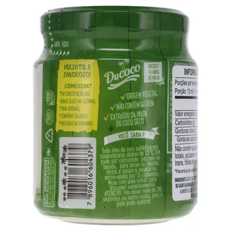 ÓLEO DE COCO DUCOCO EXTRA VIRGEM VIDRO 200ML 360-15