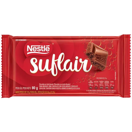 CHOC NESTLE SUFLAIR AO LEITE TB 80G
